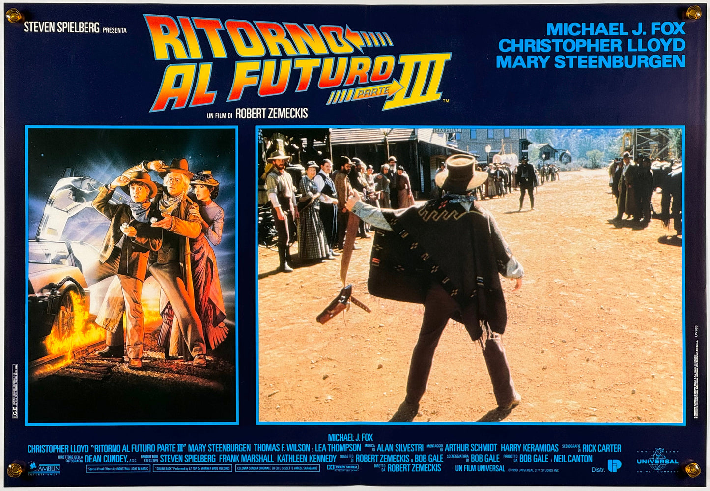 『バック・トゥ・ザ・フューチャー PART3』 映画 ポスター イタリア オリジナル [391]