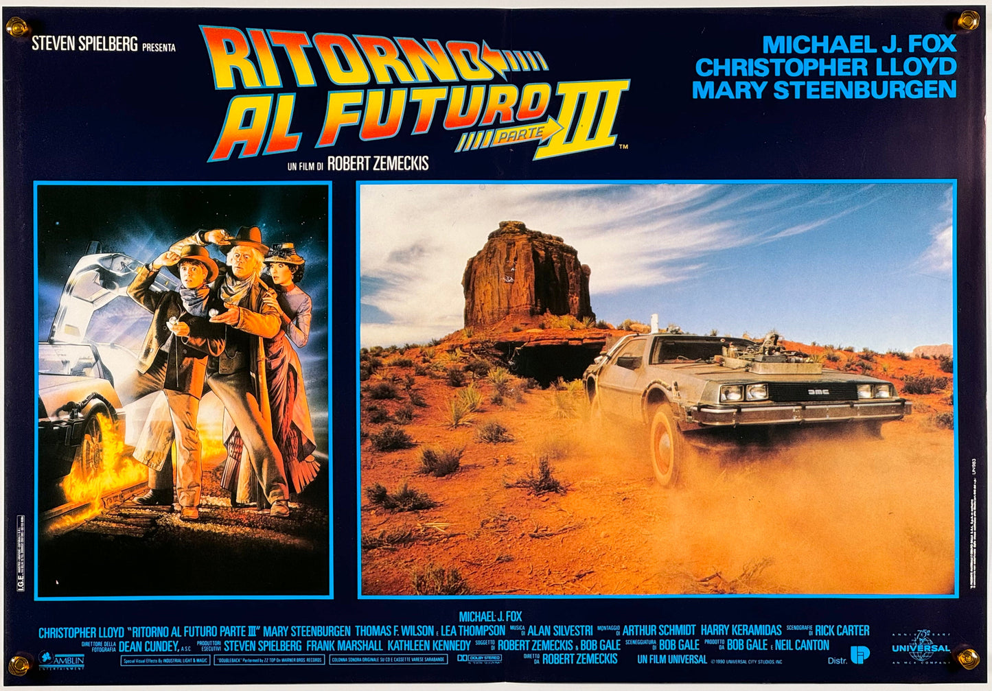 『バック・トゥ・ザ・フューチャー PART3』 映画 ポスター イタリア オリジナル [392]