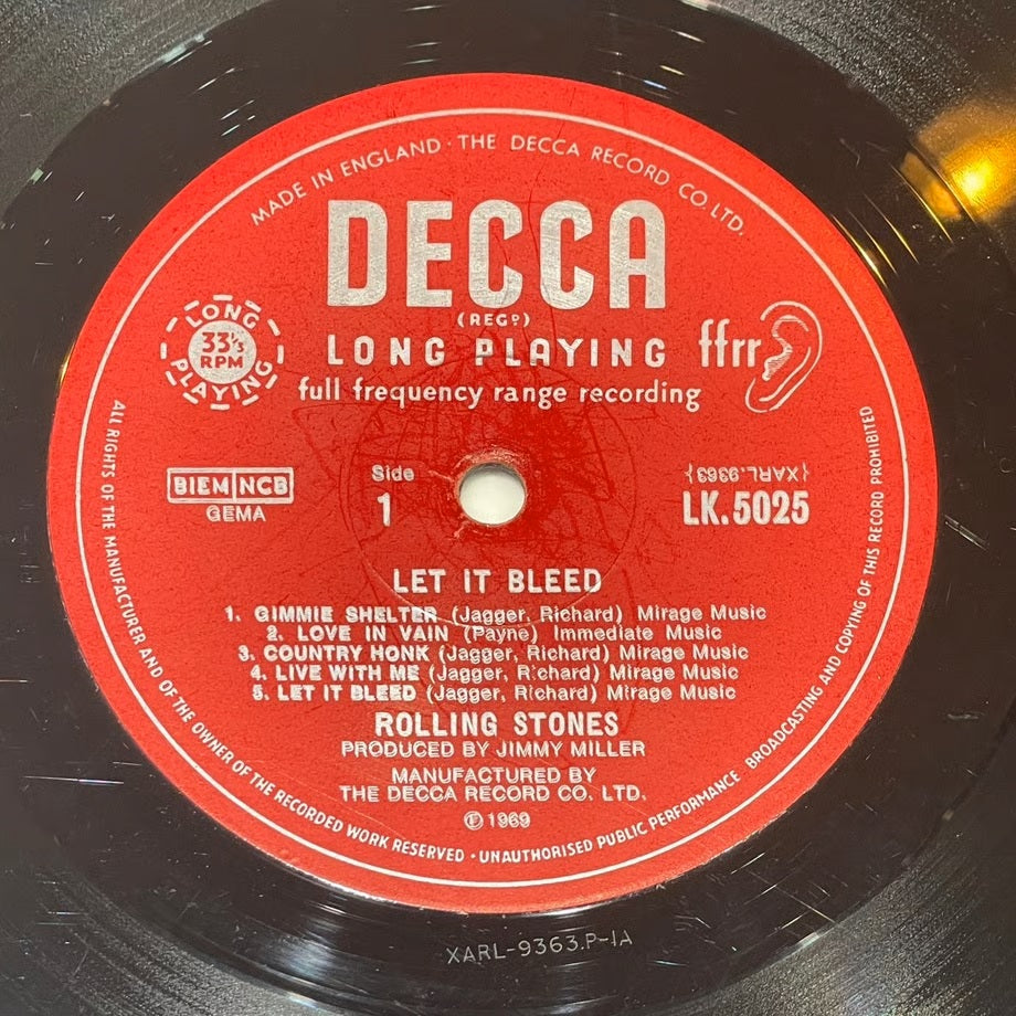 『Rolling Stones / Let It Bleed 』 【レコード】 [3930]