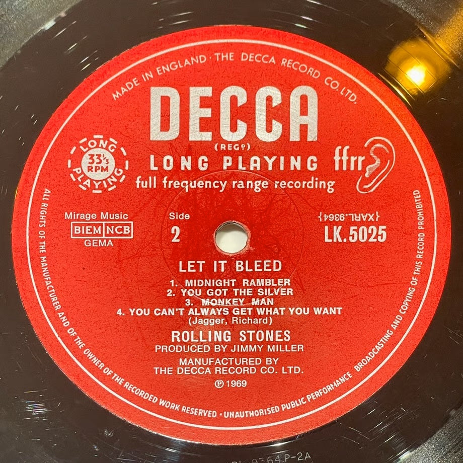 『Rolling Stones / Let It Bleed 』 【レコード】 [3930]