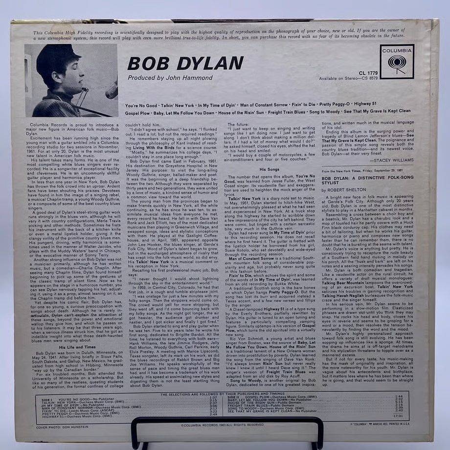 『BOB DYLAN / BOB DYLAN』 【レコード】 [3938]