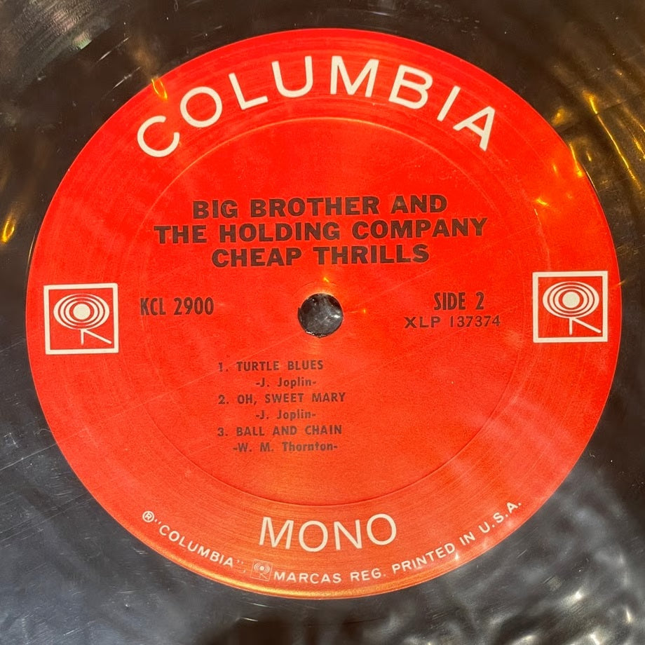 『BIG BROTHER & THE HOLDING CO. & JANIS JOPLIN / Cheap Thrills』 【レコード】 [3941]