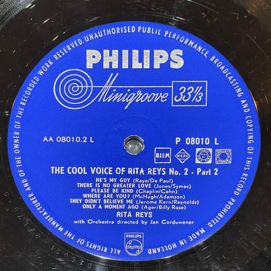 『RITA REYS / COOL VOICE OF RITA REYS NO.2』 【レコード】 [3947]