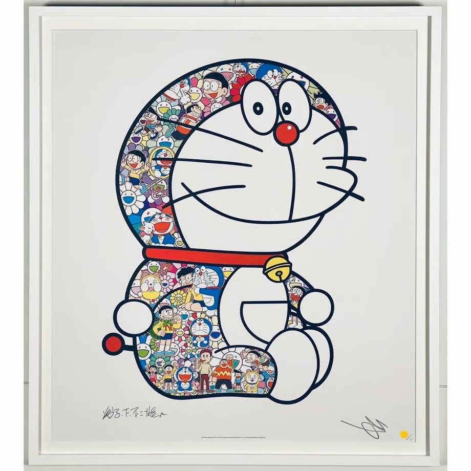『おすわりドラえもん「えへへ」』 現代アート 村上隆 [3955]