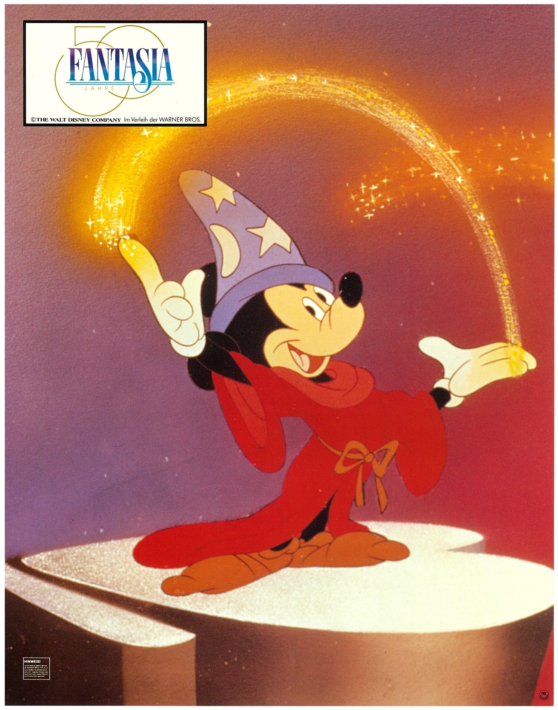 『ウォルト・ディズニー ファンタジア』 映画 ロビーカード ドイツ オリジナル [4241]