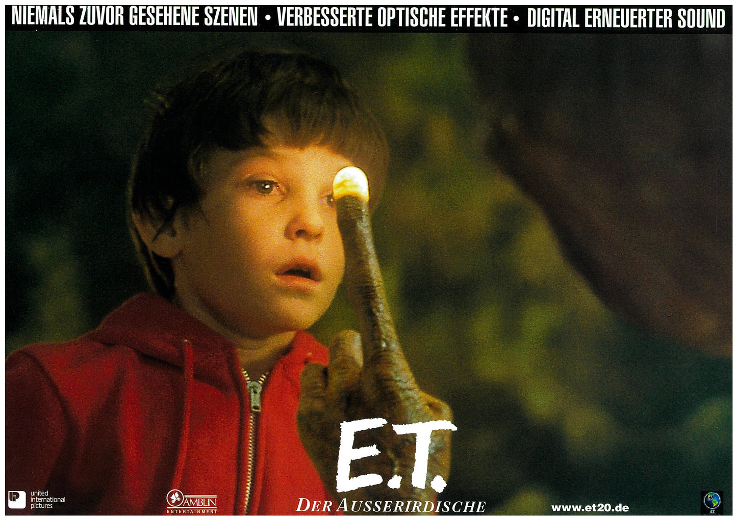 『E.T. 20周年記念上映』 映画 ロビーカード ドイツ オリジナル [4321]