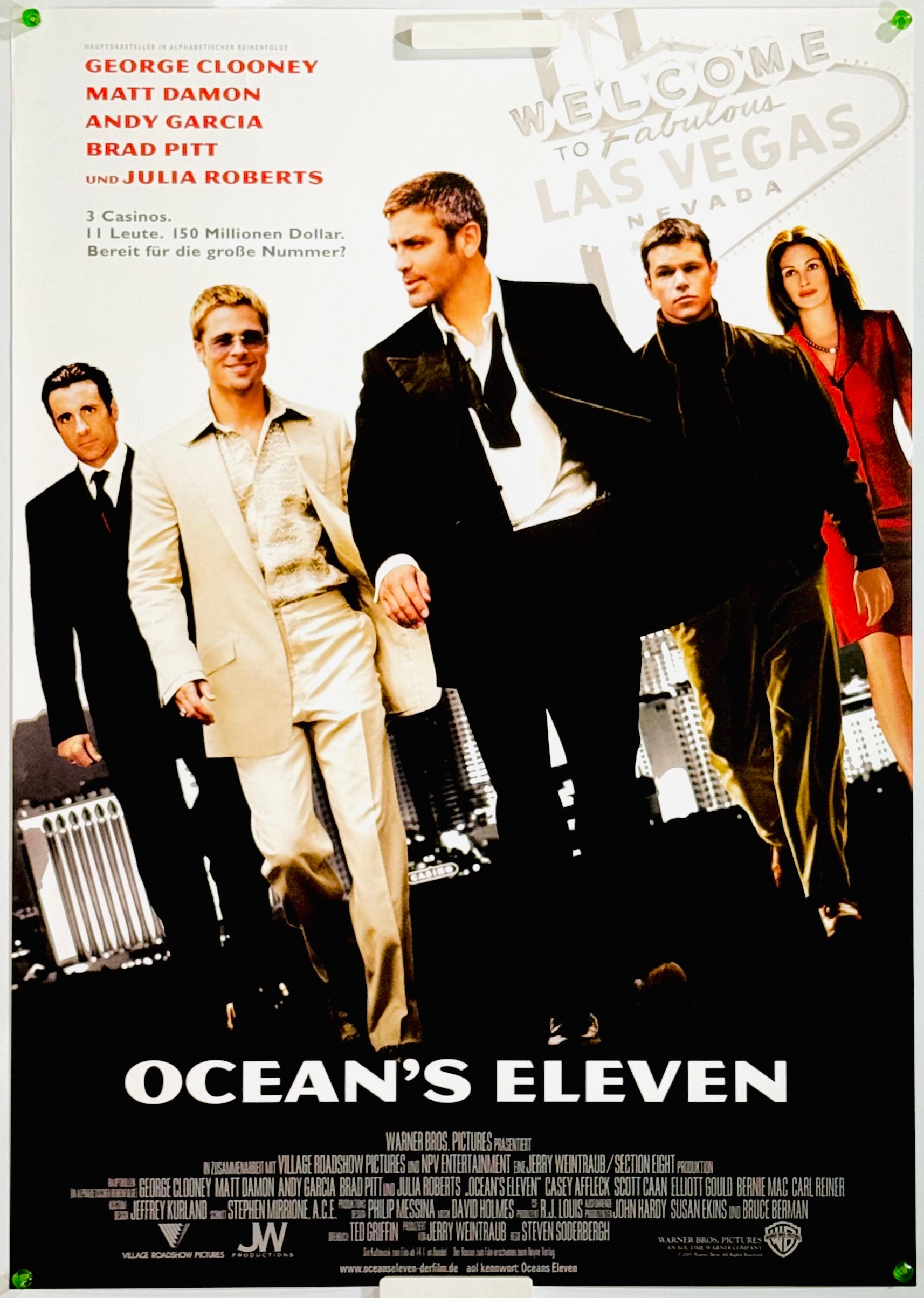 『オーシャンズ11』 映画 オリジナルポスター ドイツ 版 額縁付き オーシャンズ11』 洋画 ドイツ - 海外版映画ポスター専門店 - – Fine