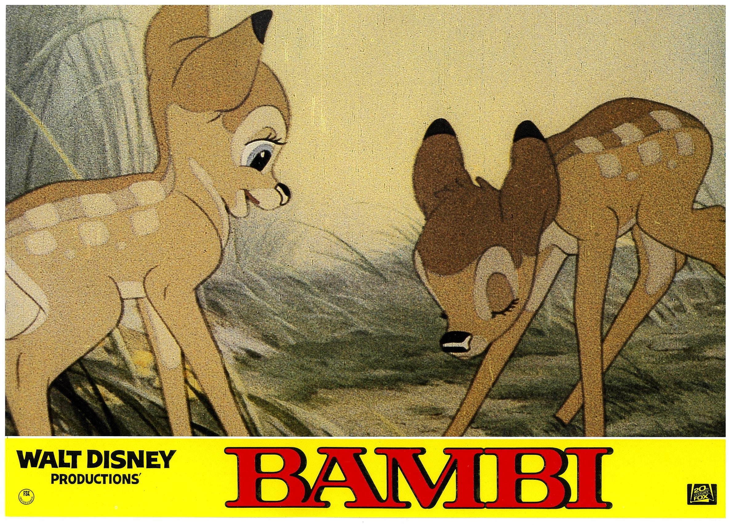バンビ　USオリジナル映画ポスター バンビ USオリジナル映画ポスター Vintage Japanese Bambi Movie