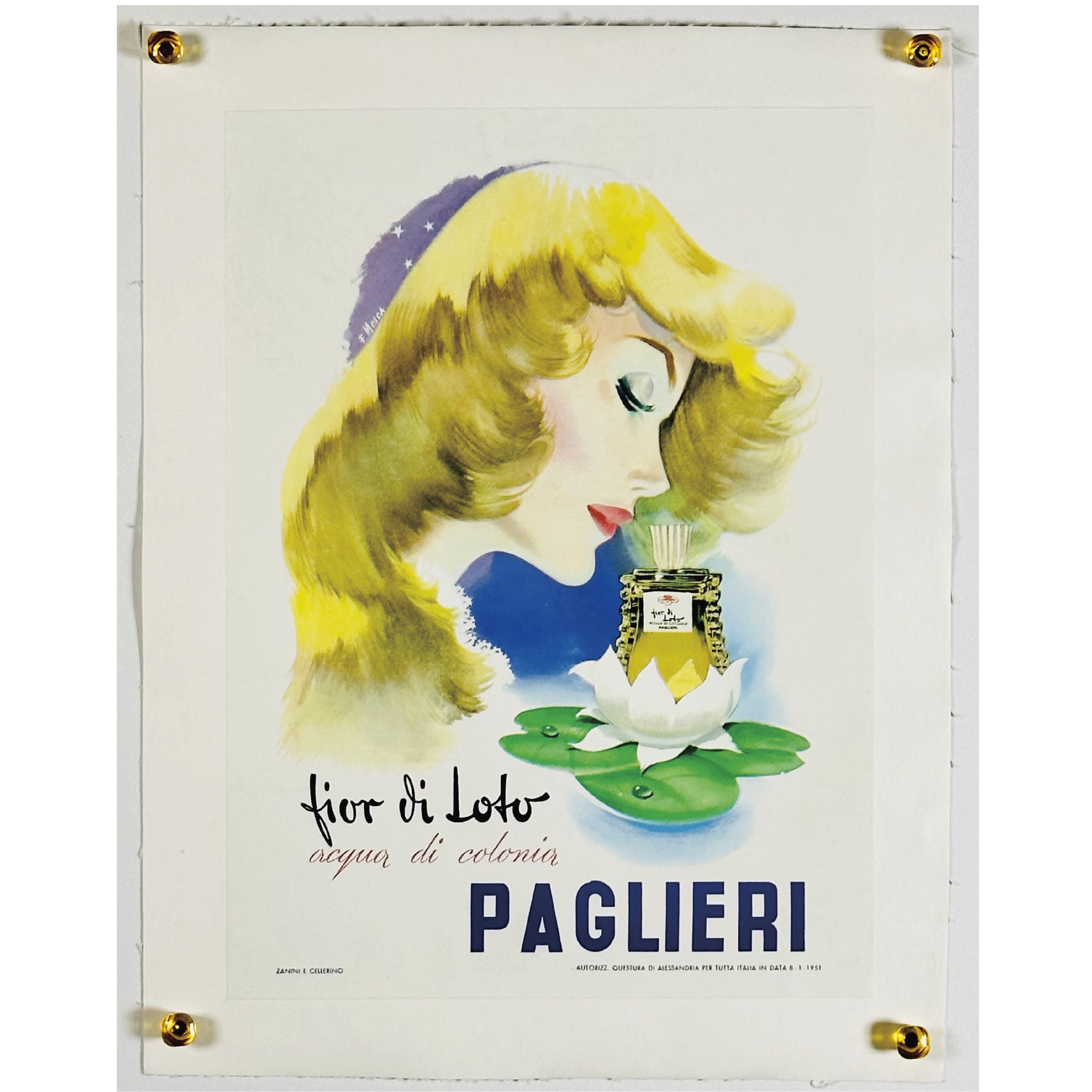 Paglieri 香水』 広告・ラベル イタリア - 海外版映画ポスター専門店