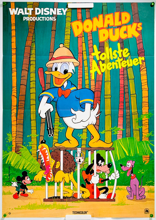 『ディズニー 短編アニメオムニバス Donald Ducks tollste Abenteuer』 映画 ポスター ドイツ オリジナル [5001]