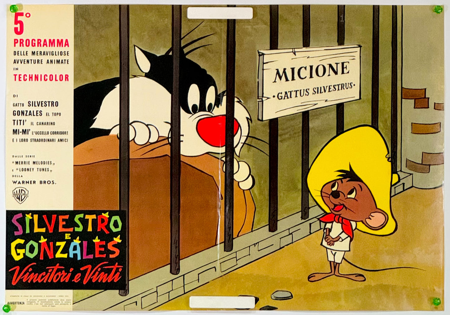 『ルーニー・テューンズ Silvestro e Gonzales vincitori e vinti』 映画 ポスター イタリア オリジナル [5187]