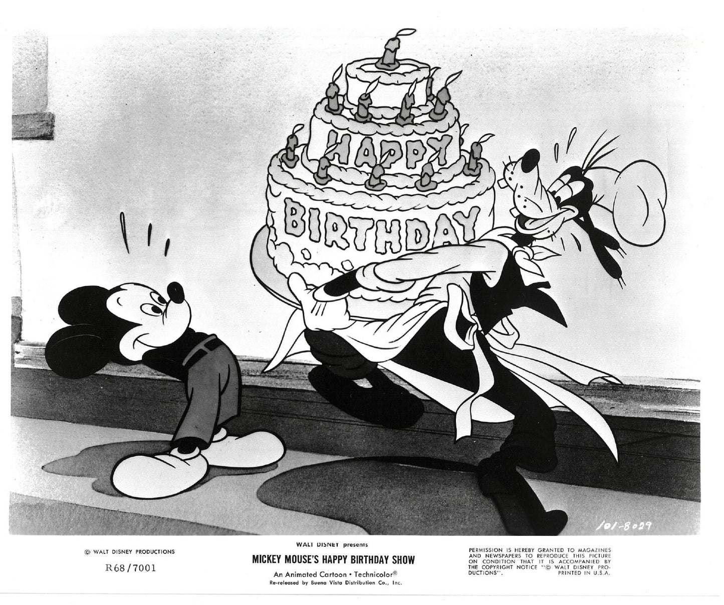 『Mickey Mouse Happy Birthday Show ミッキー・マウス』 映画 ロビーカード アメリカ オリジナル [5197]