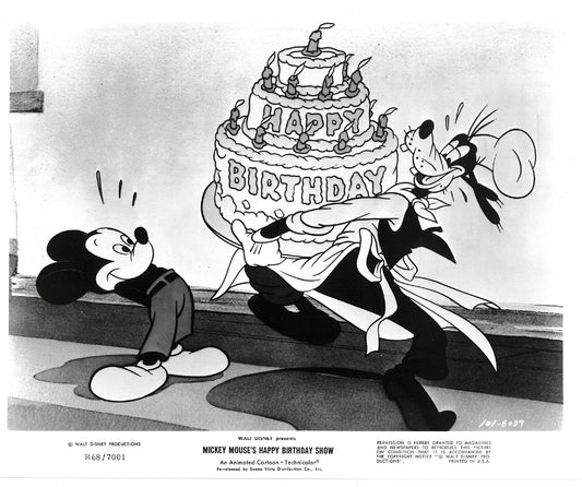 『Mickey Mouse Happy Birthday Show ミッキー・マウス』 映画 ロビーカード アメリカ オリジナル [5197]
