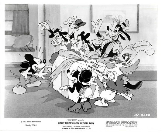 『Mickey Mouse Happy Birthday Show ミッキー・マウス』 映画 ロビーカード アメリカ オリジナル [5198]