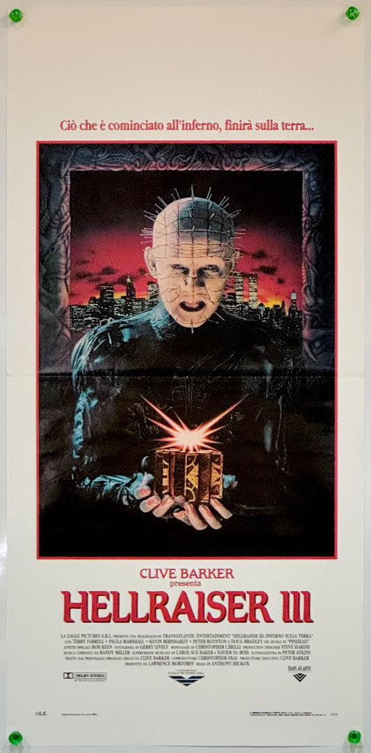 『ヘルレイザー3』 映画 ポスター イタリア オリジナル [5205]