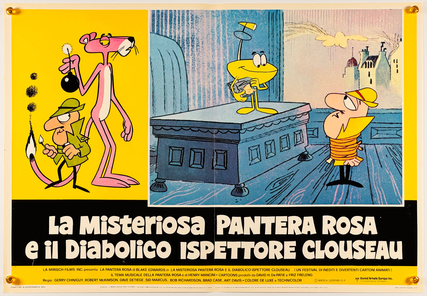 『ピンクパンサー La pantera rosa e il diabolico ispettore clouseau』 映画 ポスター イタリア オリジナル [522]