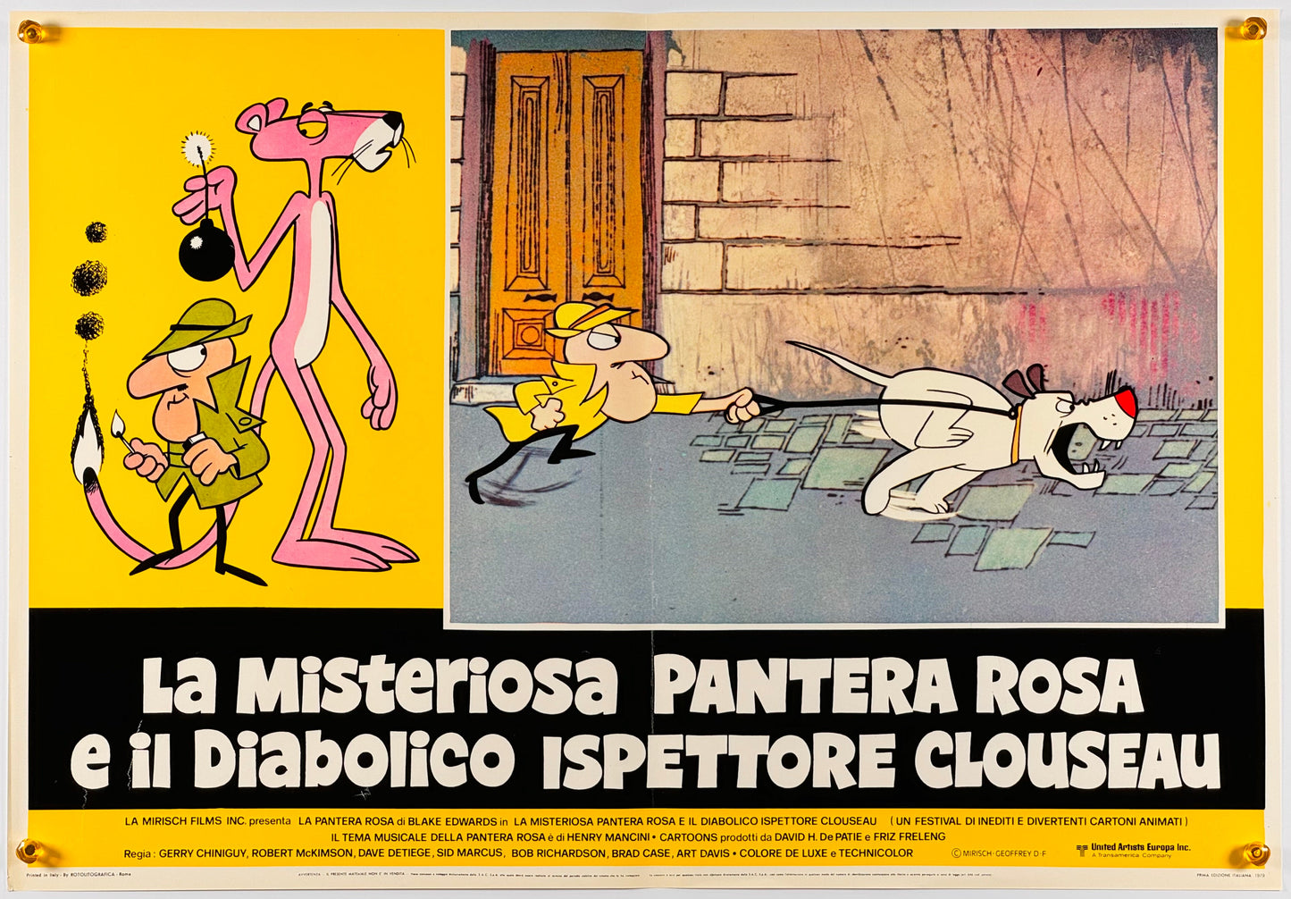 『ピンクパンサー La pantera rosa e il diabolico ispettore clouseau』 映画 ポスター イタリア オリジナル [524]