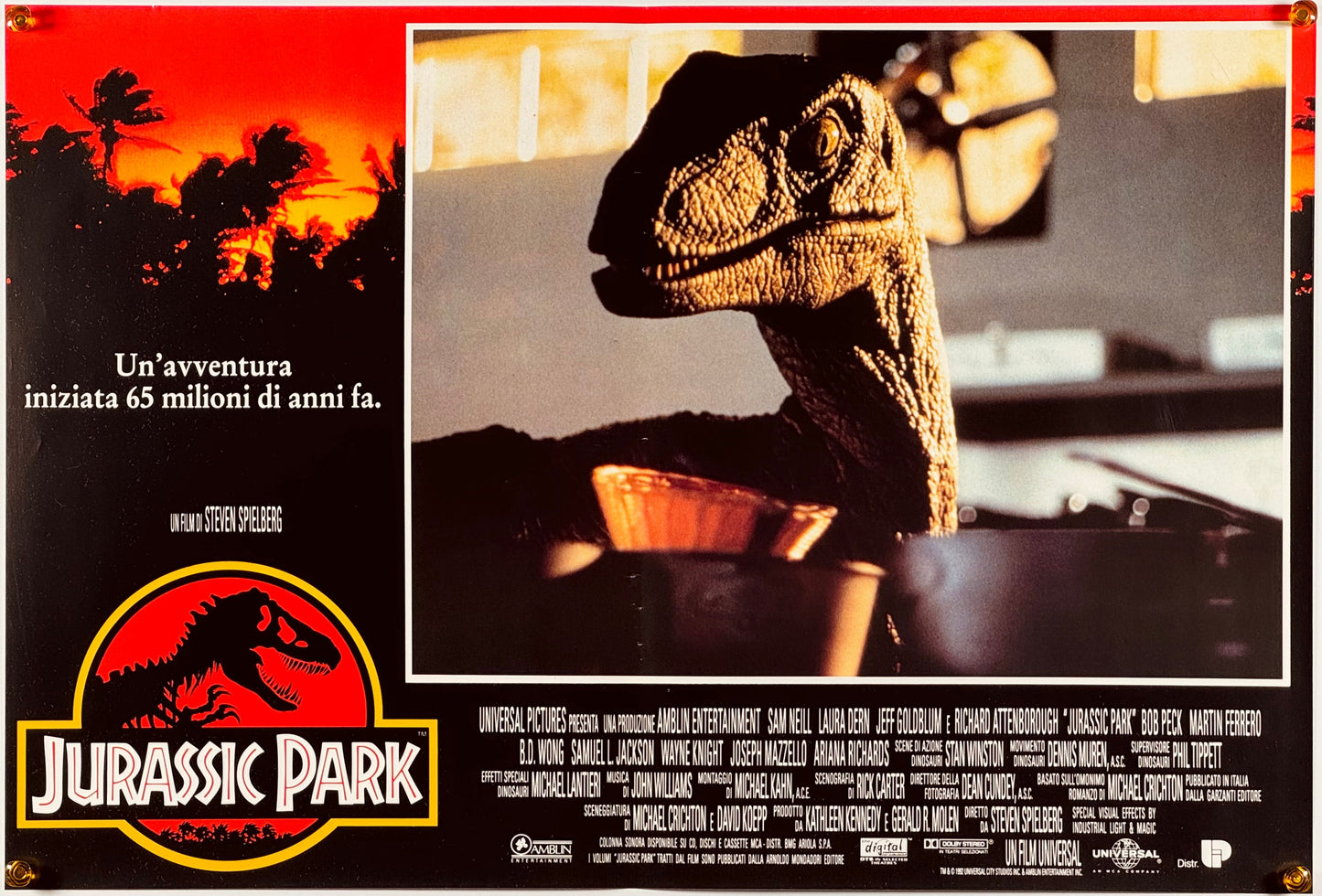 『ジュラシック・パーク』 映画 ポスター イタリア オリジナル [528]