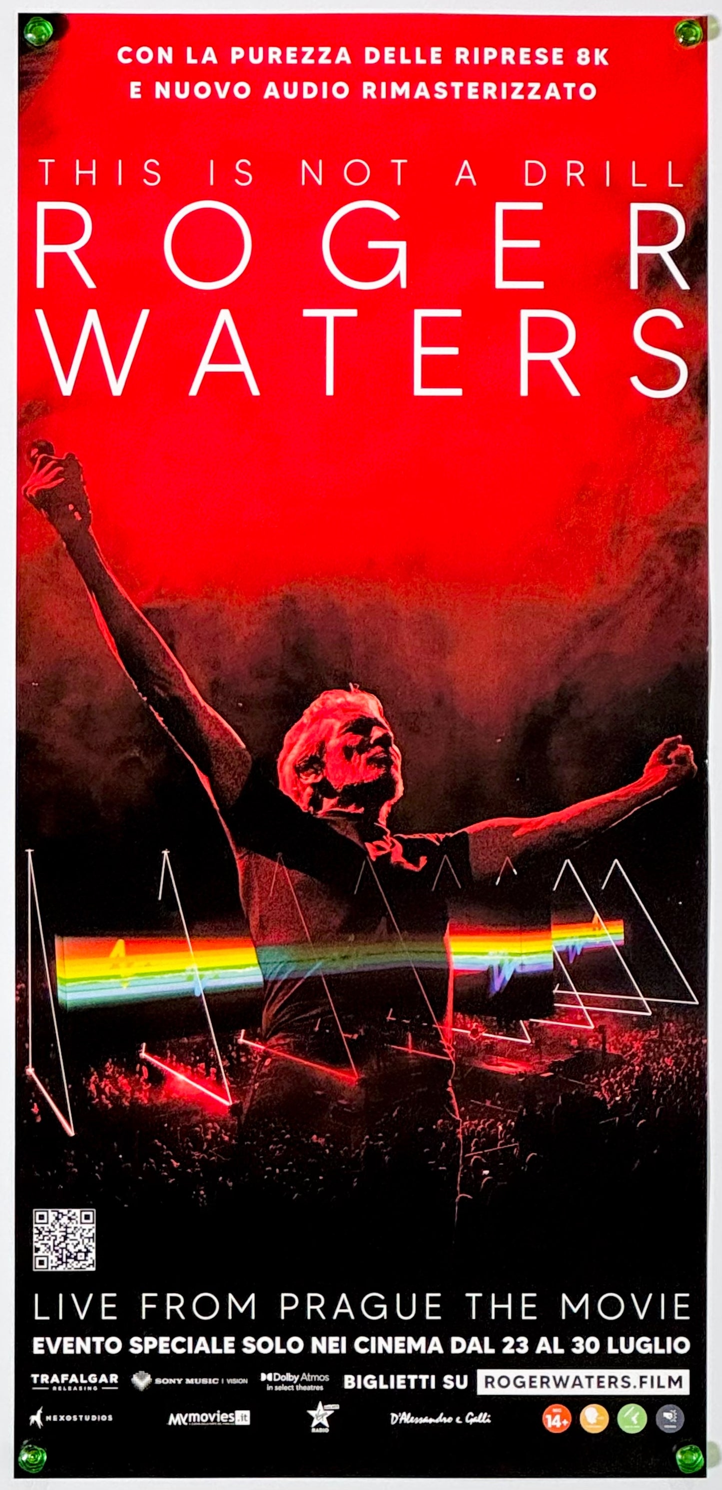 『Roger Waters: This Is Not a Drill ピンク・フロイド』 映画 ポスター イタリア オリジナル [5318]