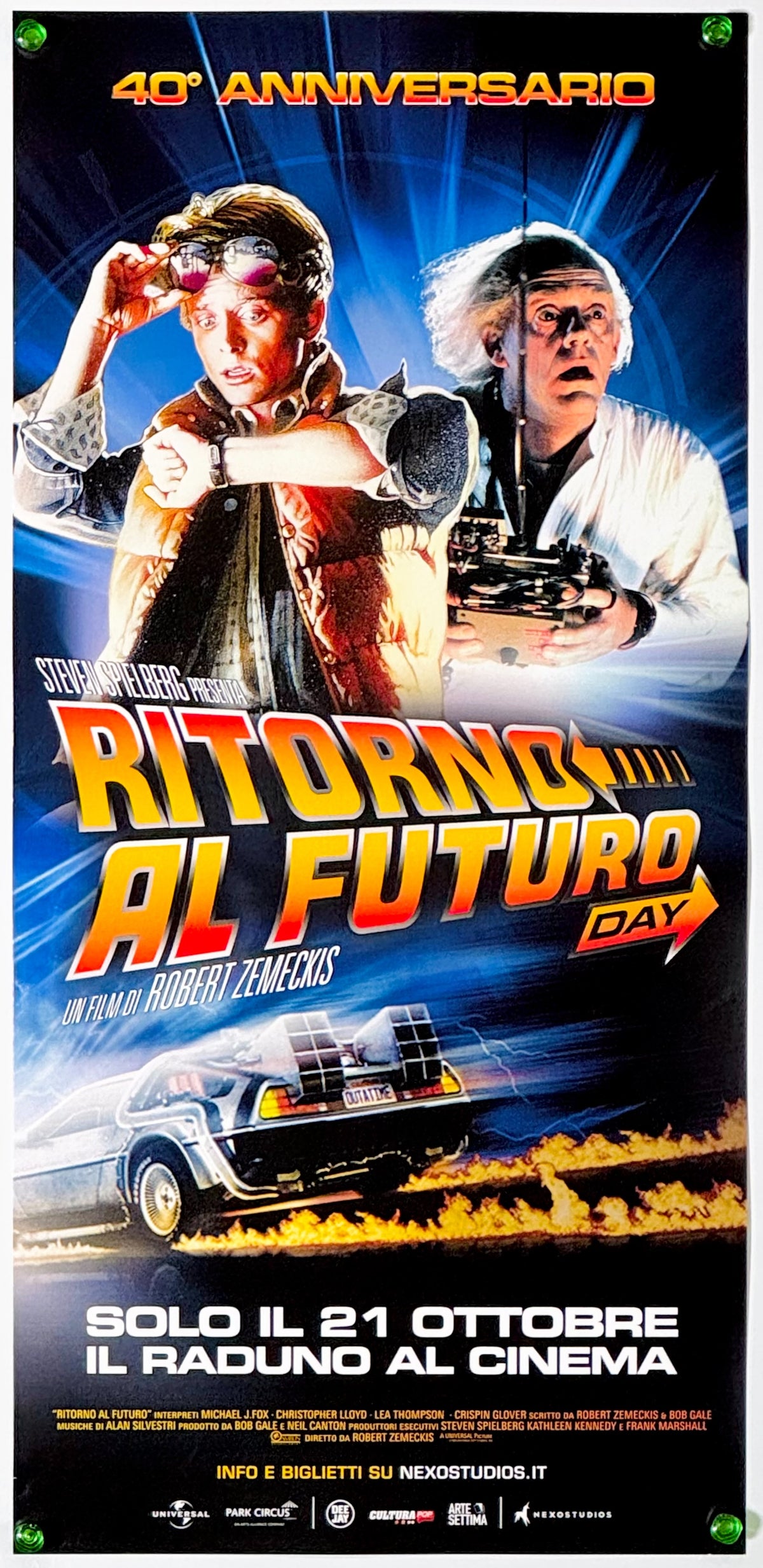 『バック・トゥ・ザ・フューチャー 4Kリマスター版』 映画 ポスター イタリア オリジナル [5554]