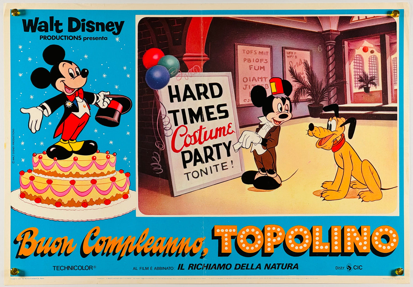 『ウォルト・ディズニー Mickey's 60th Birthday』 映画 ポスター イタリア オリジナル [657]