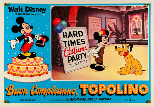 『ウォルト・ディズニー Mickey's 60th Birthday』 映画 ポスター イタリア オリジナル [657]