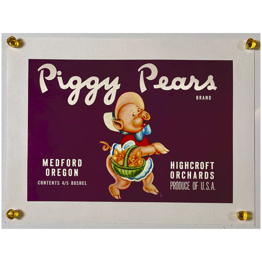 『Piggy Pears』 広告 ポスター アメリカ オリジナル [73]