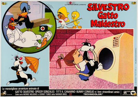 『ルーニー・テューンズ Silvestro gatto maldestro』 映画 ポスター イタリア オリジナル [793]