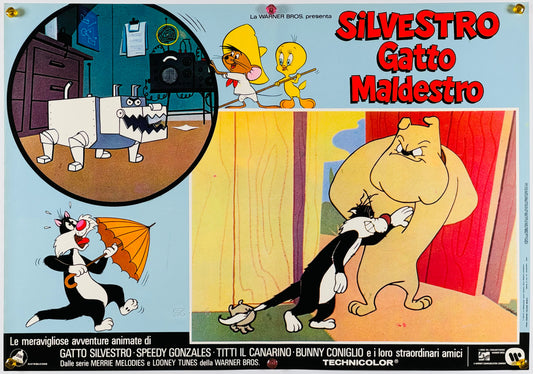 『ルーニー・テューンズ Silvestro gatto maldestro』 映画 ポスター イタリア オリジナル [795]