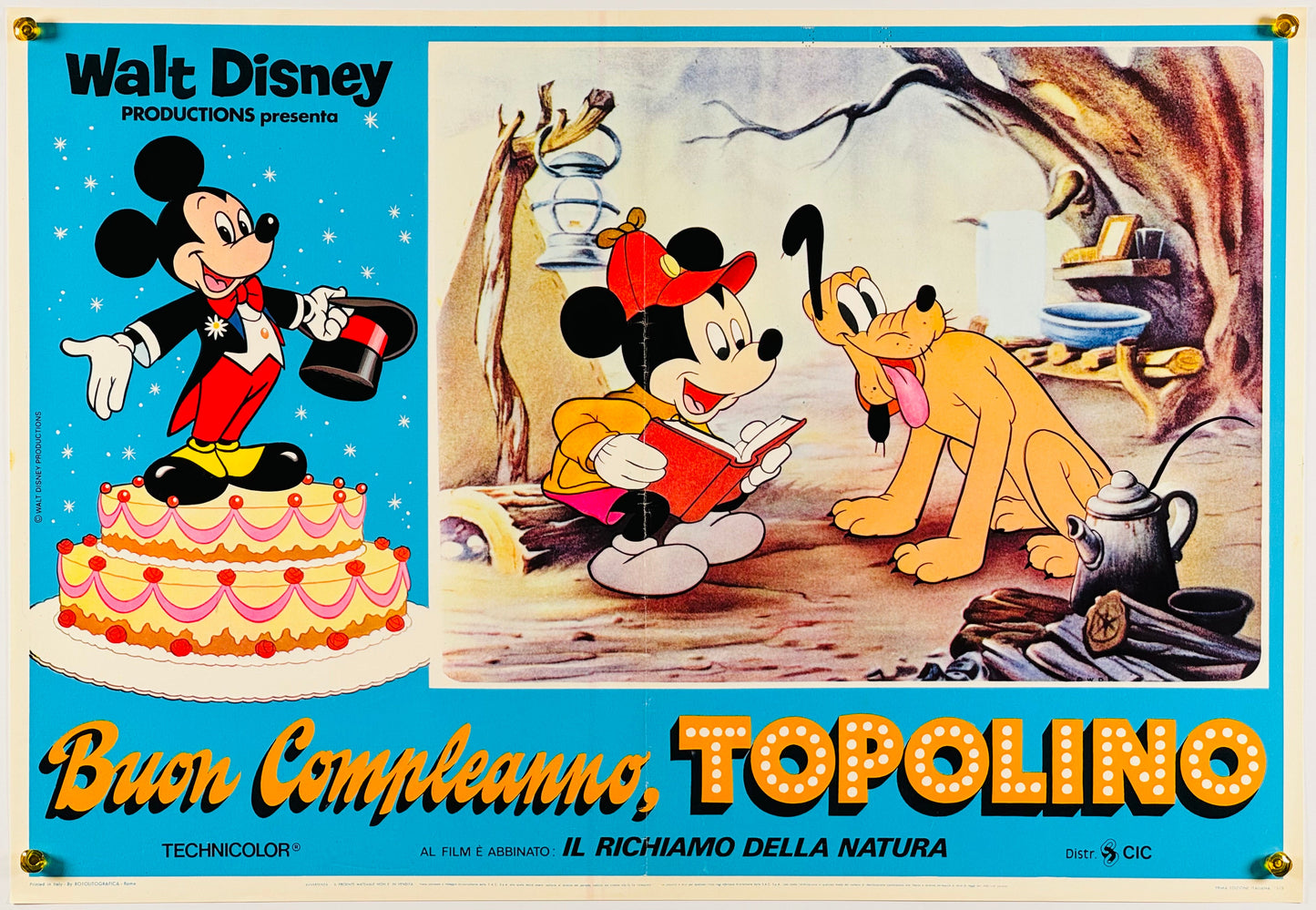 『ウォルト・ディズニー Mickey's 60th Birthday』 映画 ポスター イタリア オリジナル [858]