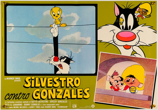 『ルーニー・テューンズ Silvestro contro Gonzales』 映画 ポスター イタリア オリジナル [866]