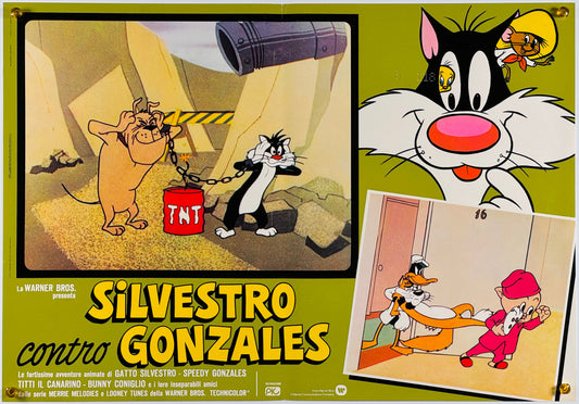 『ルーニー・テューンズ Silvestro contro Gonzales』 映画 ポスター イタリア オリジナル [868]