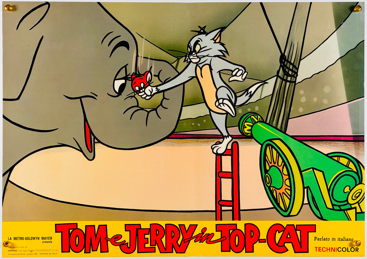 『トムとジェリー Tom e Jerry in Top Cat』 映画 ポスター イタリア オリジナル [874]