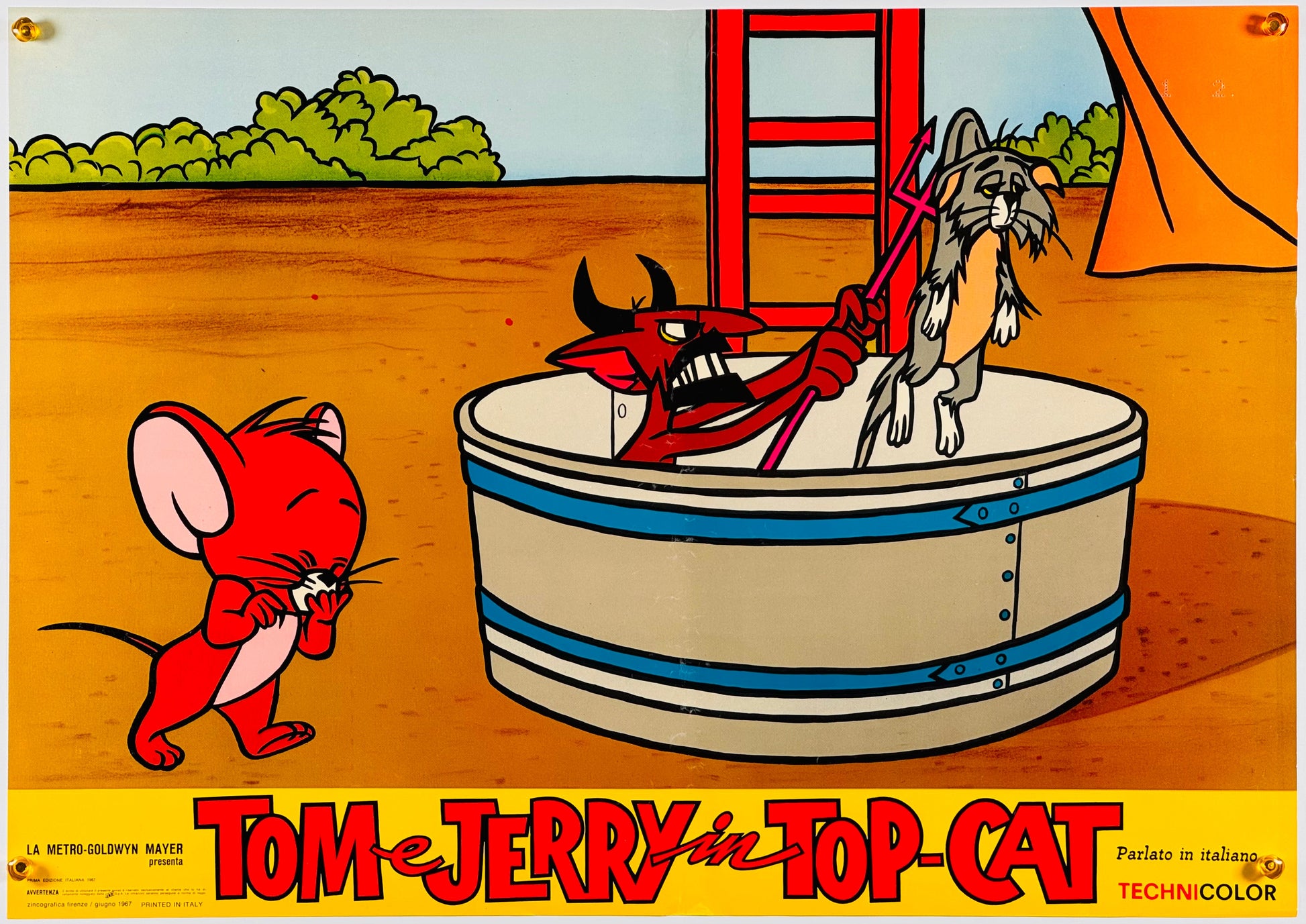 『トムとジェリー Tom e Jerry in Top Cat』 映画 ポスター イタリア オリジナル [875]