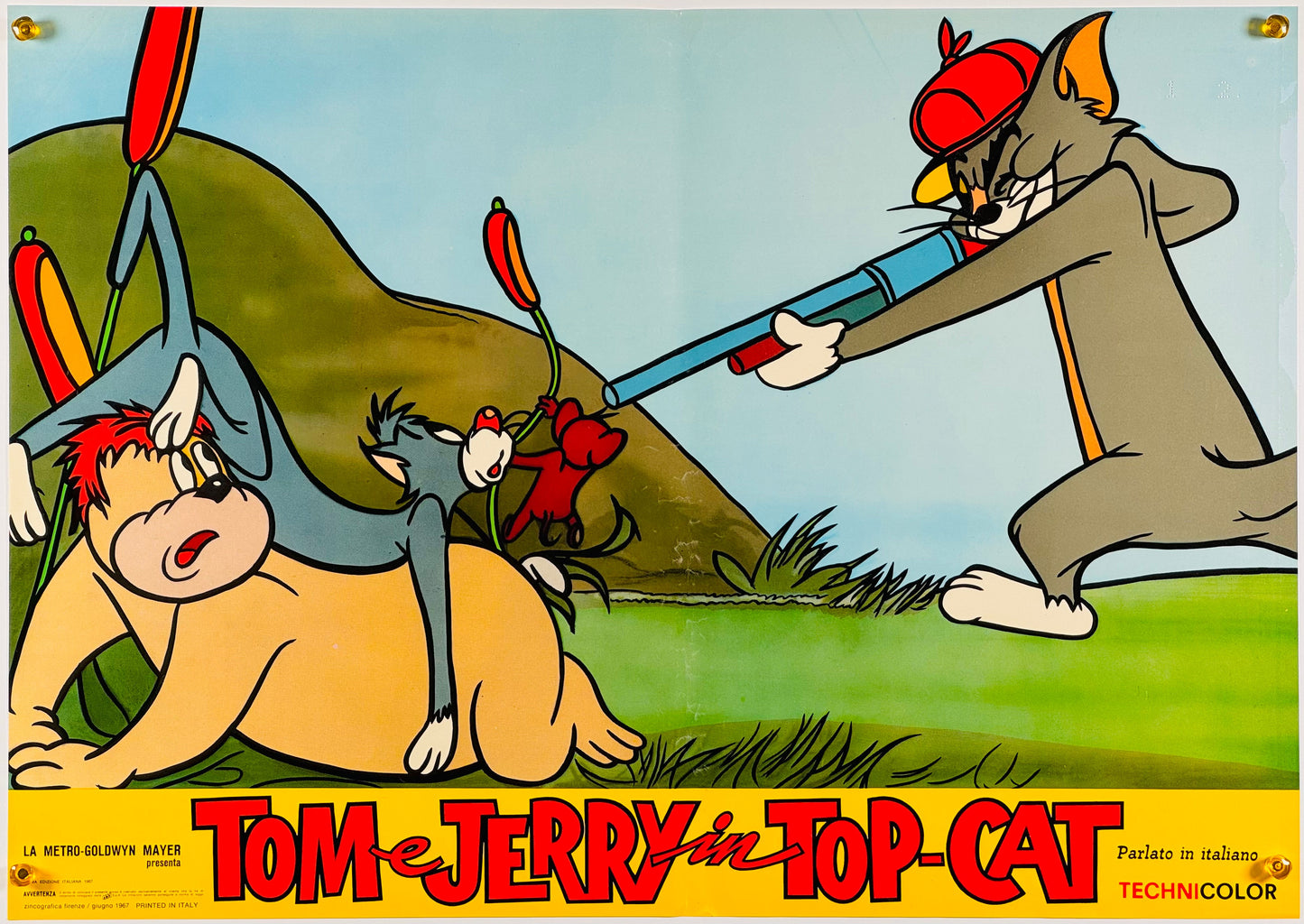 『トムとジェリー Tom e Jerry in Top Cat』 映画 ポスター イタリア オリジナル [877]