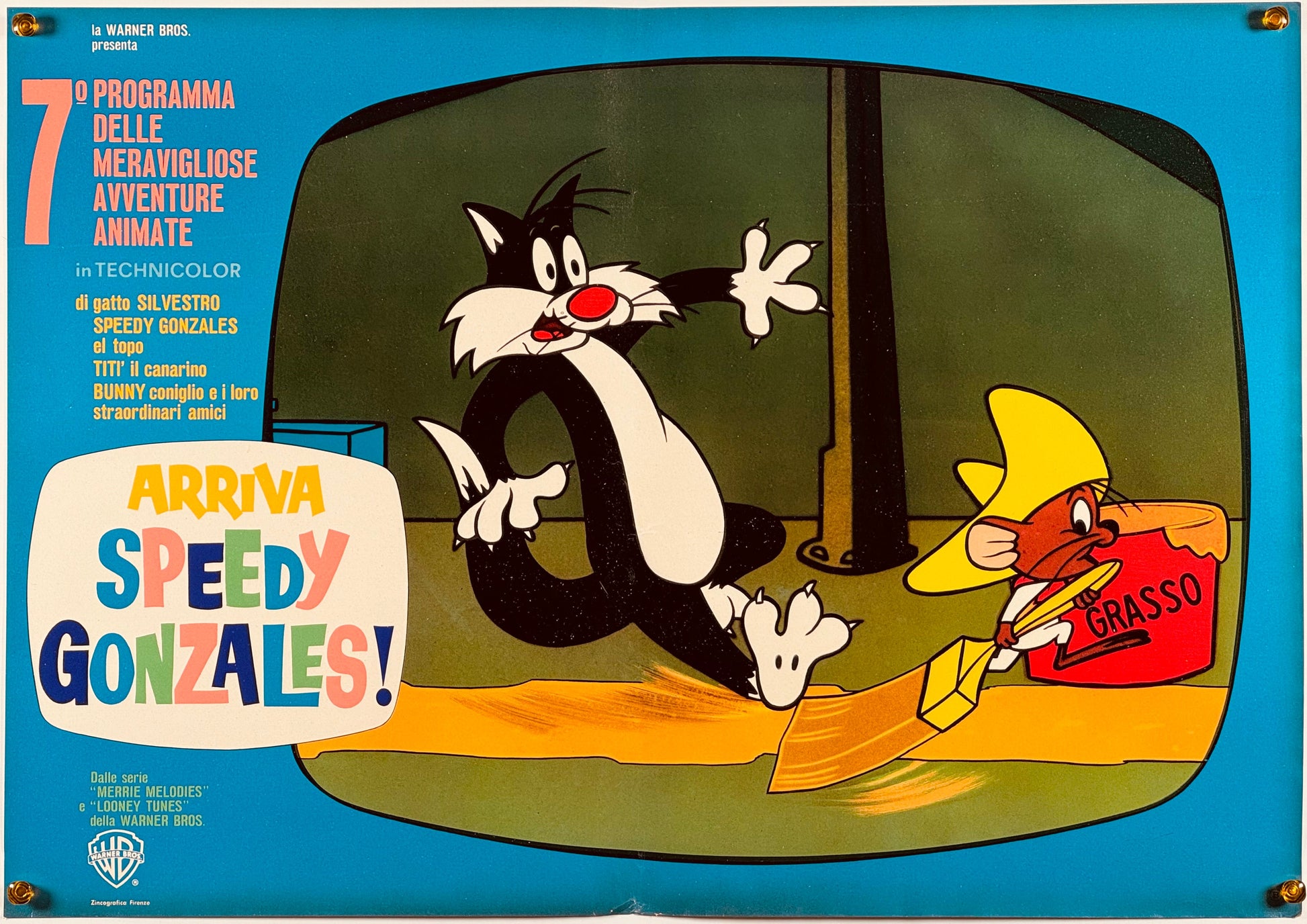 『ルーニー・テューンズ Arriva Speedy Gonzales』 映画 ポスター イタリア オリジナル [899]
