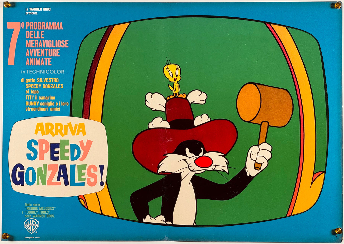 『ルーニー・テューンズ Arriva Speedy Gonzales』 映画 ポスター イタリア オリジナル [901]