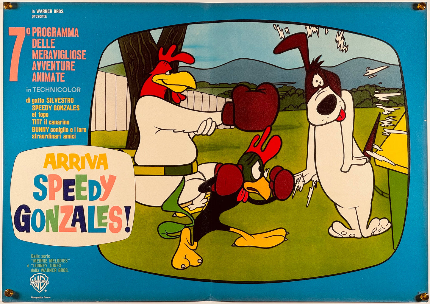 『ルーニー・テューンズ Arriva Speedy Gonzales』 映画 ポスター イタリア オリジナル [902]