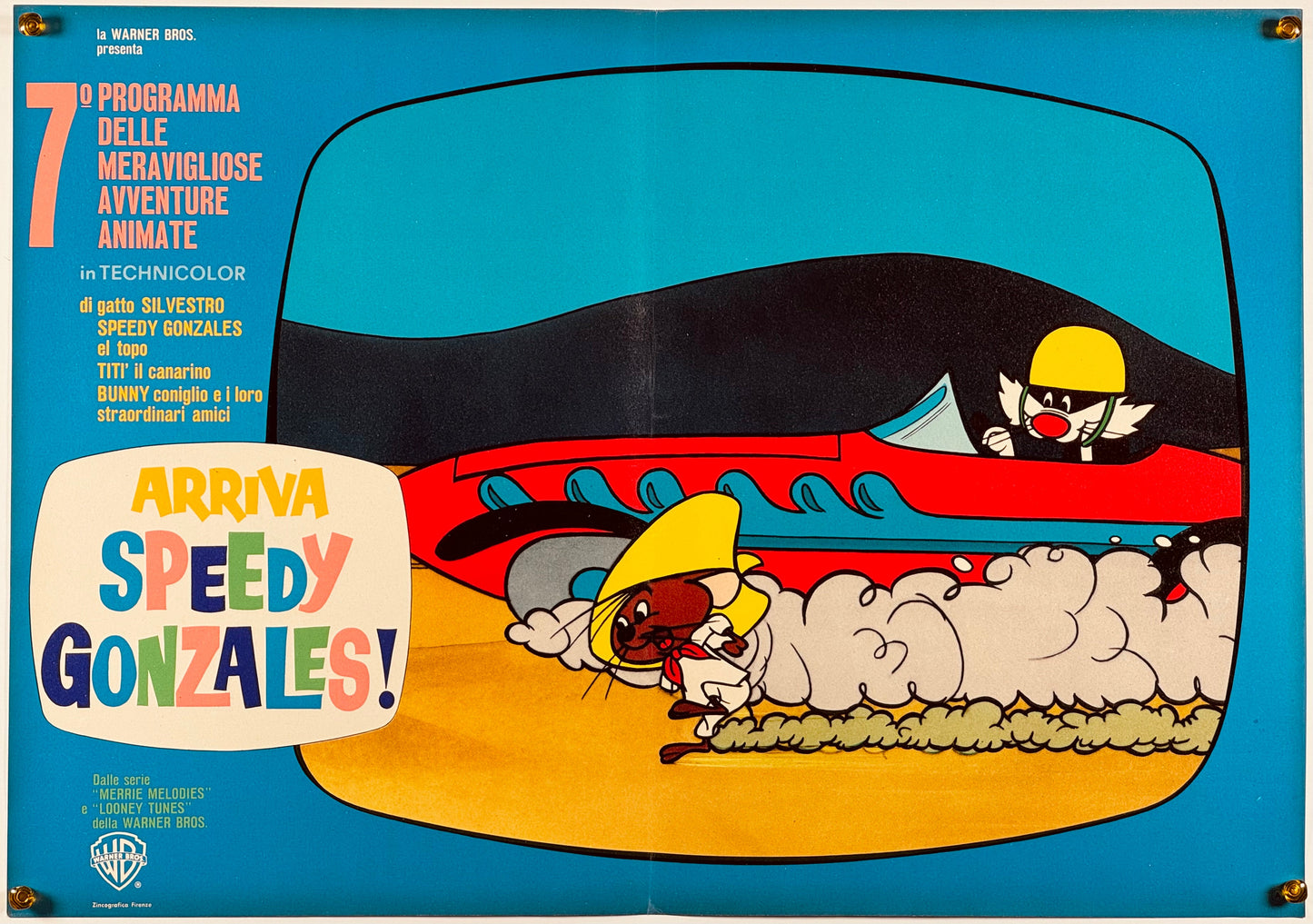 『ルーニー・テューンズ Arriva Speedy Gonzales』 映画 ポスター イタリア オリジナル [904]