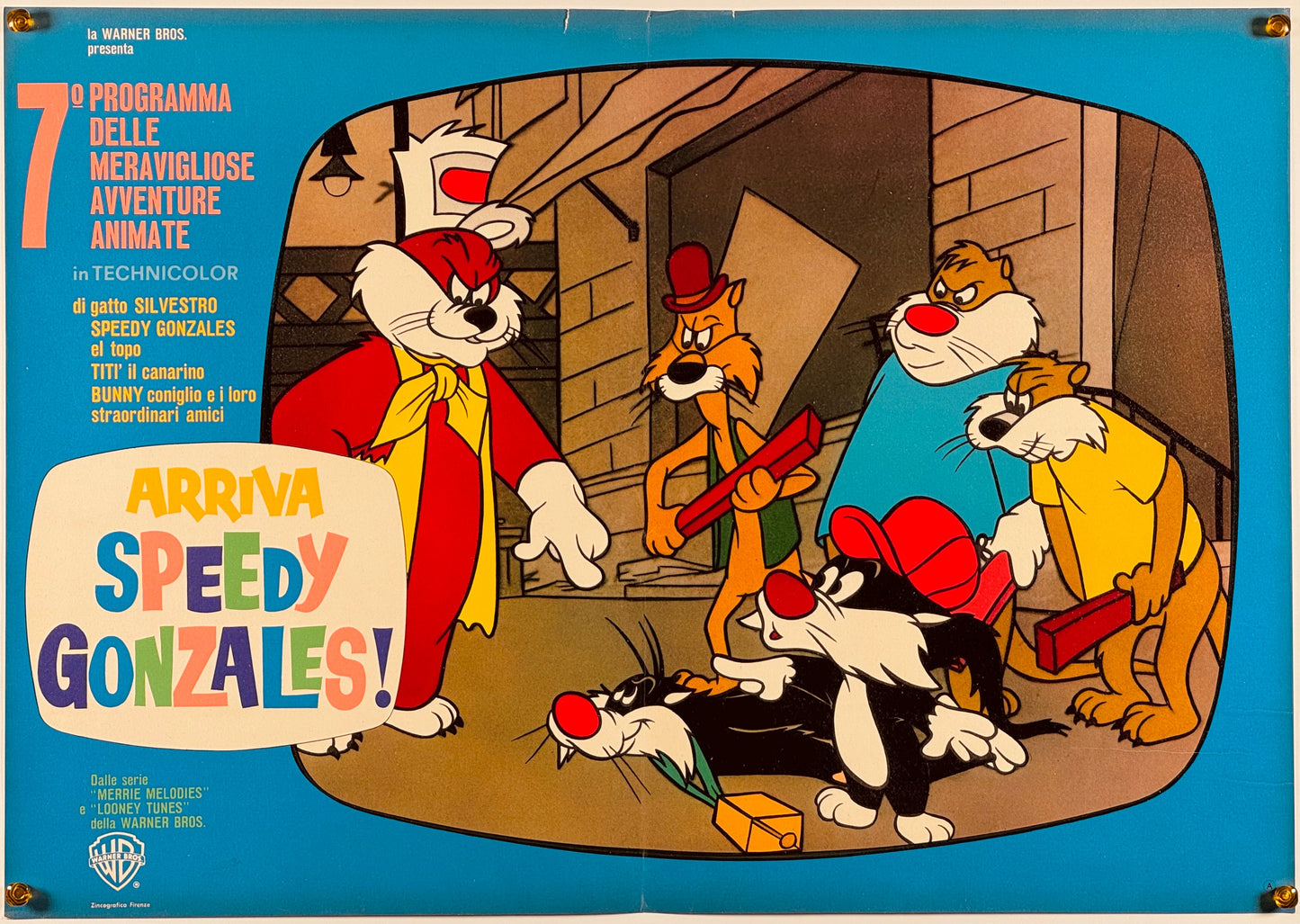 『ルーニー・テューンズ Arriva Speedy Gonzales』 映画 ポスター イタリア オリジナル [905]